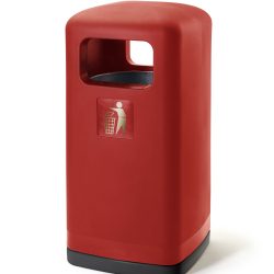 Square Outdoor Litter Bin - 100 Litre