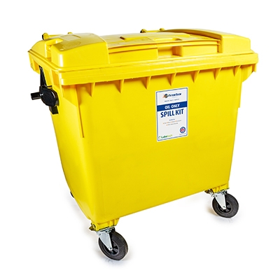 1000 Litre Oil Spill Kit and Wheelie Bin