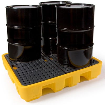 4 Drum Polyethylene Spill Pallet