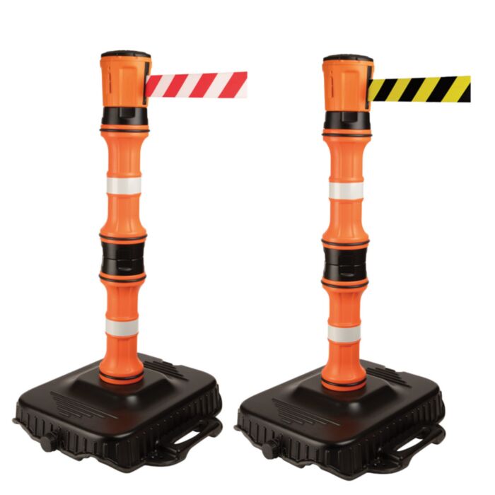 Retractable Barrier Head, Post & Base Kit – Single Belt